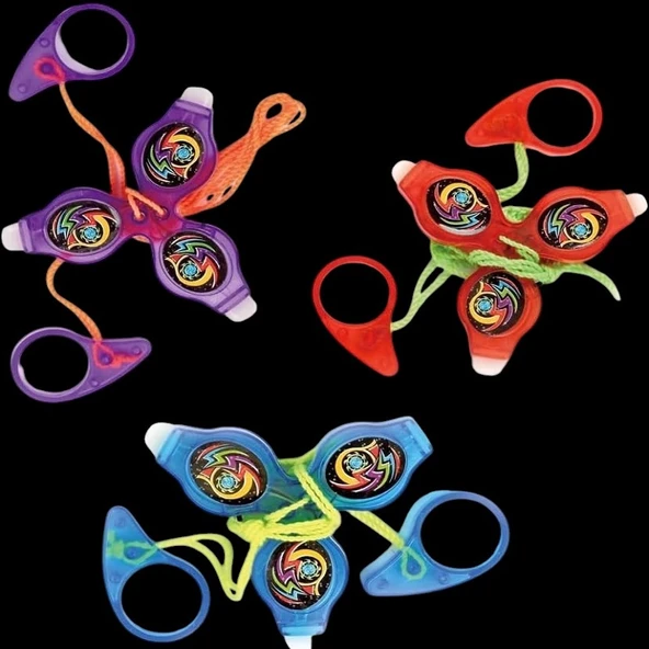 3 ADET VIP RENKLİ LED IŞIKLI FIRFIR KIRMIZI FIRFIR MAVİ FIRFIR MOR FIRFIR YENİ NESİL IŞIKLI OYUNCAK - Resim 5