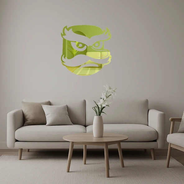 Goblin Emoji Altın Aynalı Tablosu ürün görseli 1