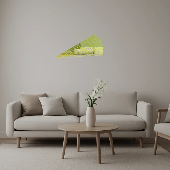 Pepperoni Pizza Dilimi Altın Aynalı Tablosu ürün görseli 1