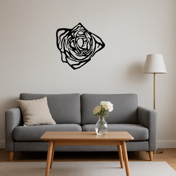 Çiçek Desenli Dekoratif Tablo - Resim 4