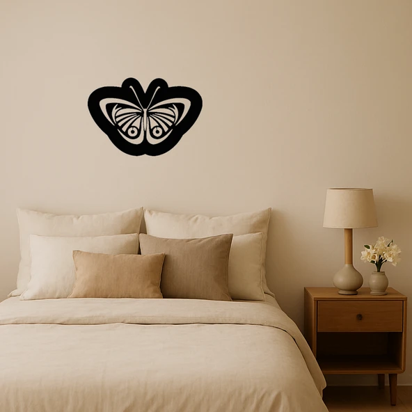 Minimalist Kelebek Tasarımlı MDF Tablo ürün görseli 1