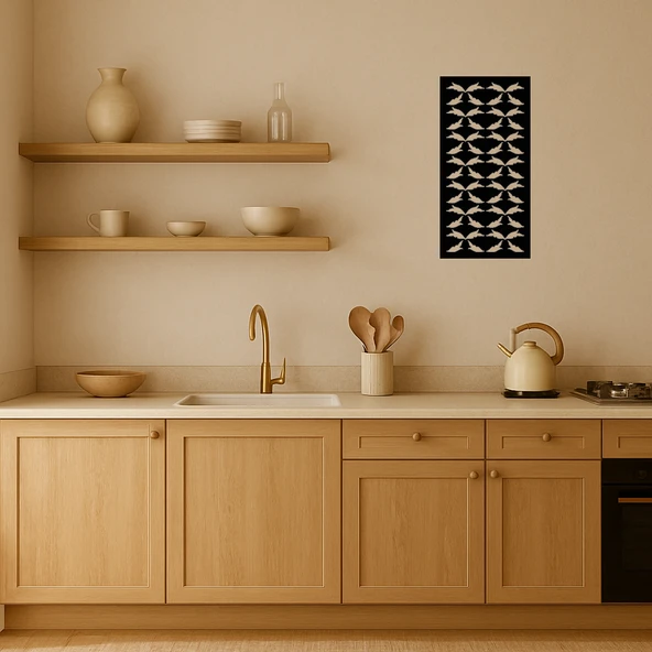 Sanatsal Çiçek Desenli Dekoratif Panel - Resim 2