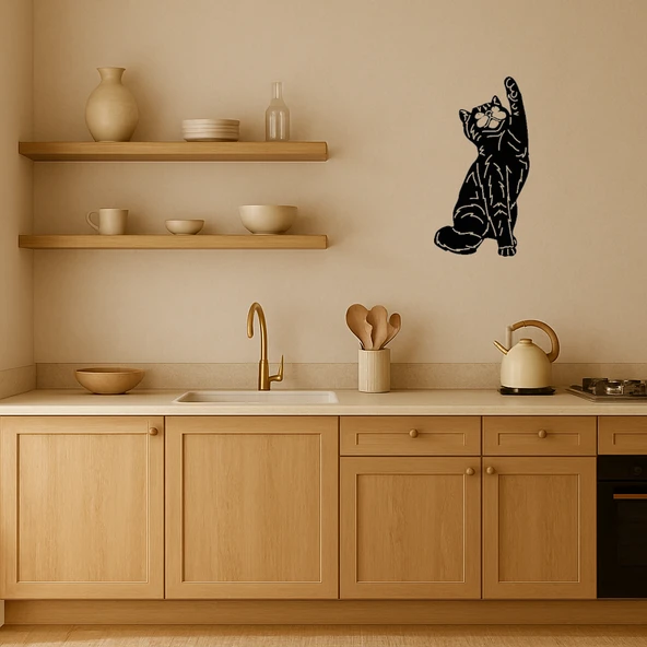 Oynayan Sevimli Kedi Tablosu - Resim 2