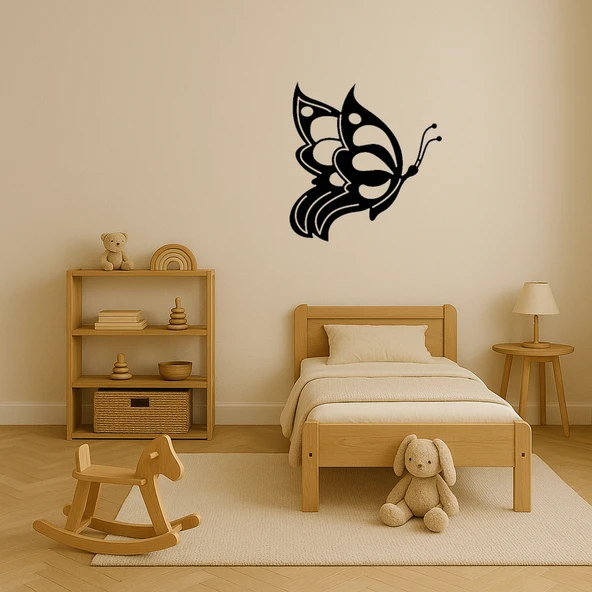 Kelebek Motifli MDF Dekoratif Tablo - 4