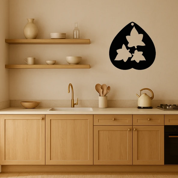 Yaprak Detaylı Gözyaşı Tasarımlı MDF Tablo - Resim 3