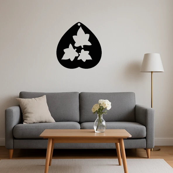 Yaprak Detaylı Gözyaşı Tasarımlı MDF Tablo - Resim 2