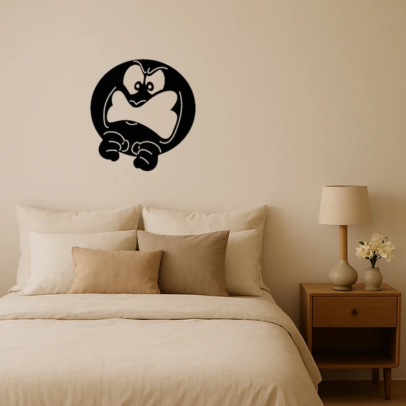 Çok Kızgın Yüz Emoji MDF Dekoratif Tablo