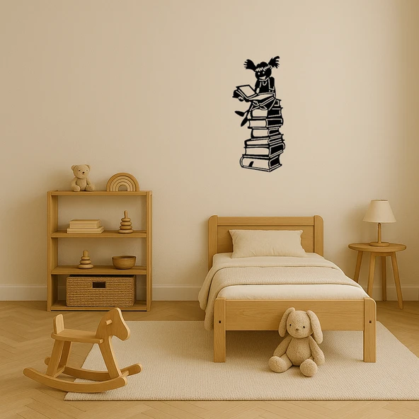 Kitap Okuyan Kız Dekoratif Tablo - Resim 3