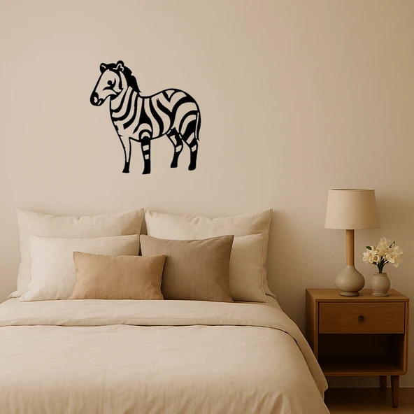 Zebra Desenli MDF Dekoratif Tablo ürün görseli 1