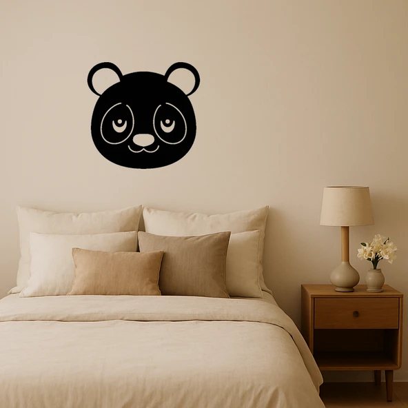Panda Yüzü MDF Dekoratif Tablo