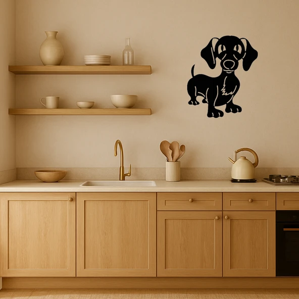 Siyah Köpek MDF Duvar Dekoru - Resim 2