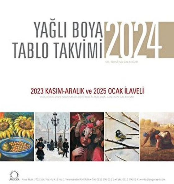 Yağlı Boya Tablo Takvimi 2024 Duvar Takvimi ürün görseli
