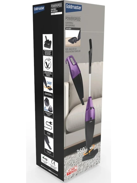 Goldmaster BY-4501 Power speed Dik Elektrikli Süpürge - Resim 2
