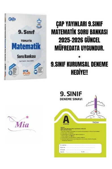 ÇAP YAYINLARI 9.SINIF MATEMATİK SORU BANKASI HEDİYELİ ürün görseli