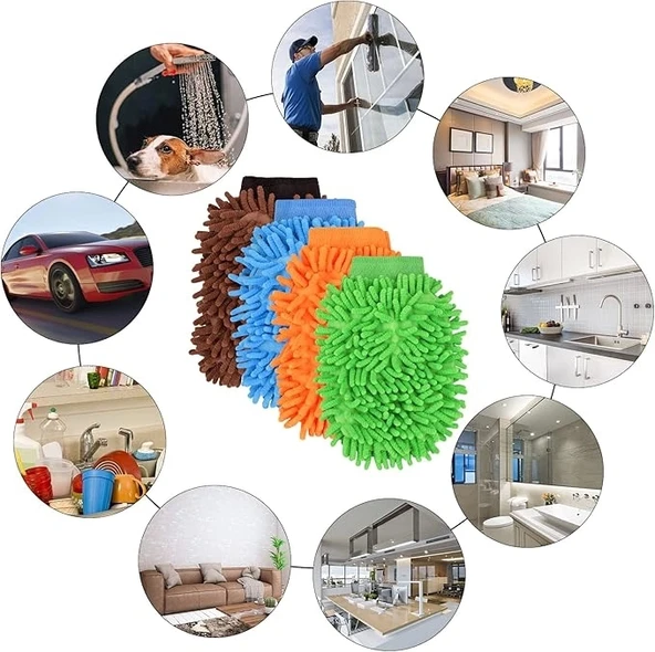 Mikrofiber Araç Yıkama Eldiveni - Resim 3