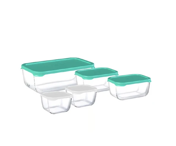 Paşabahçe 95455 combo 5 li cam saklama kabı 95455 hb3 - Resim 2