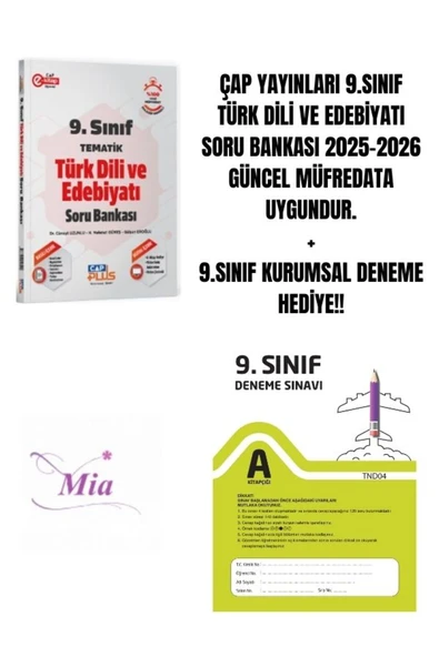 ÇAP YAYINLARI 9.SINIF TÜRK DİLİ VE EDEBİYATI SORU BANKASI HEDİYELİ - 1