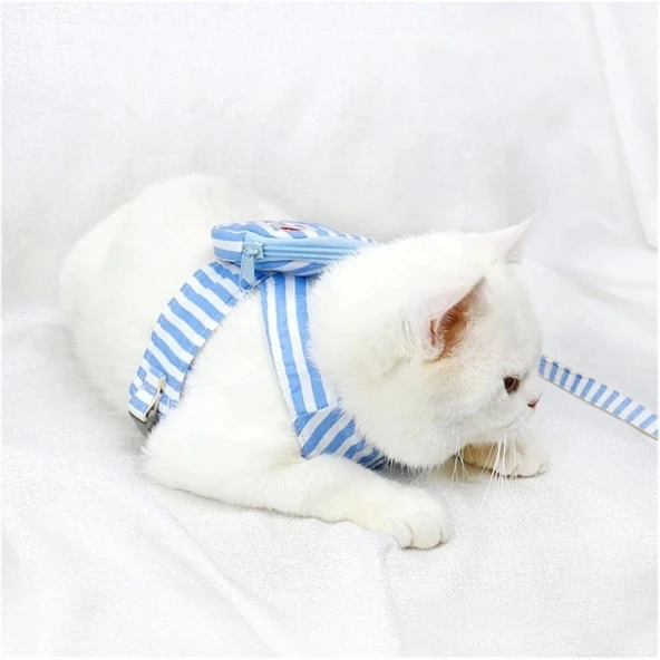 Evcil Hayvan Çantalı Göğüs Gezdirme Tasması Seti - Resim 3