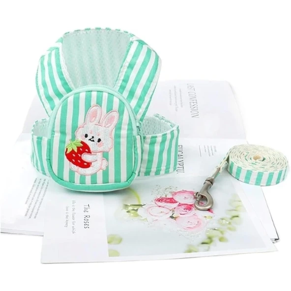 Evcil Hayvan Çantalı Göğüs Gezdirme Tasması Seti - Resim 2