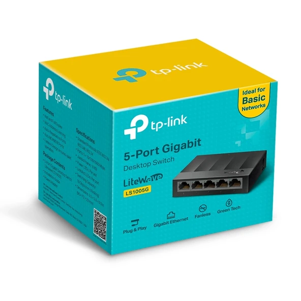 TP-LINK LS1005G 5PORT 10/100/1000 YÖNETİLEMEZ SWITCH - 9