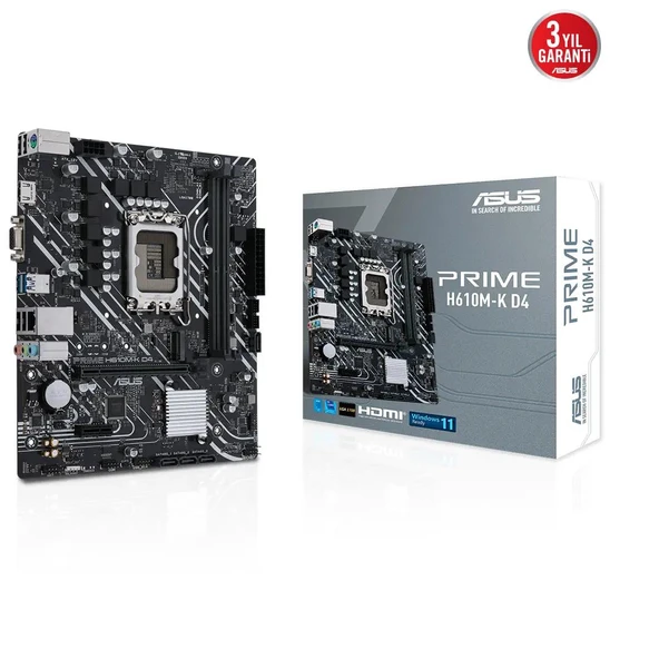 ASUS PRIME H610M-K D4 ARGB DDR4 3200MHZ MATX