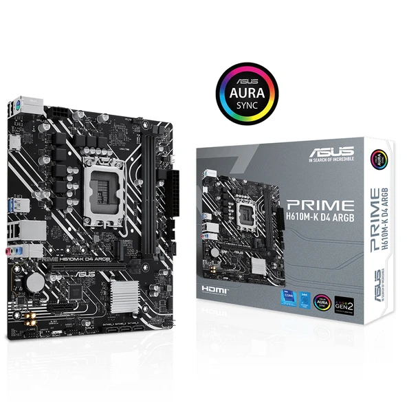 ASUS PRIME H610M-K D4 ARGB DDR4 3200MHZ MATX - 12