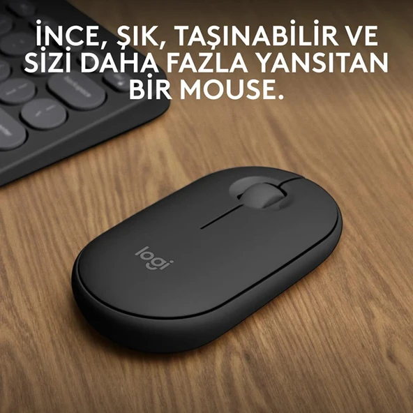 LOGITECH PEBBLE 2 M350S GRAFIT KABLOSUZ SESSİZ MOUSE 910-007015 - 2