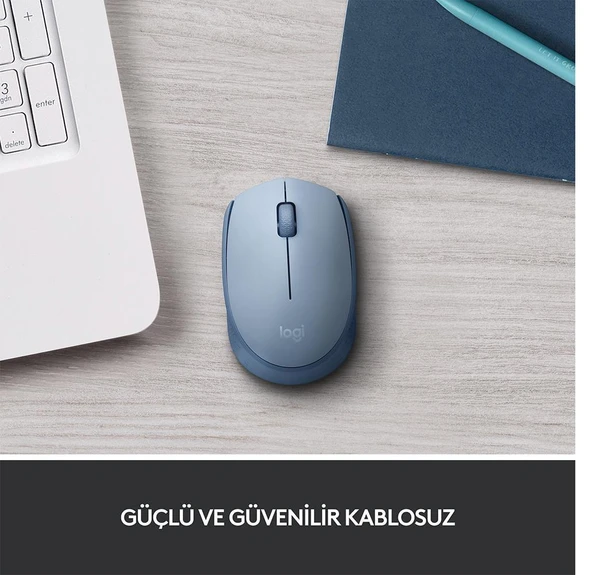 LOGITECH M171 KABLOSUZ MOUSE MAVI 910-006866 - 3
