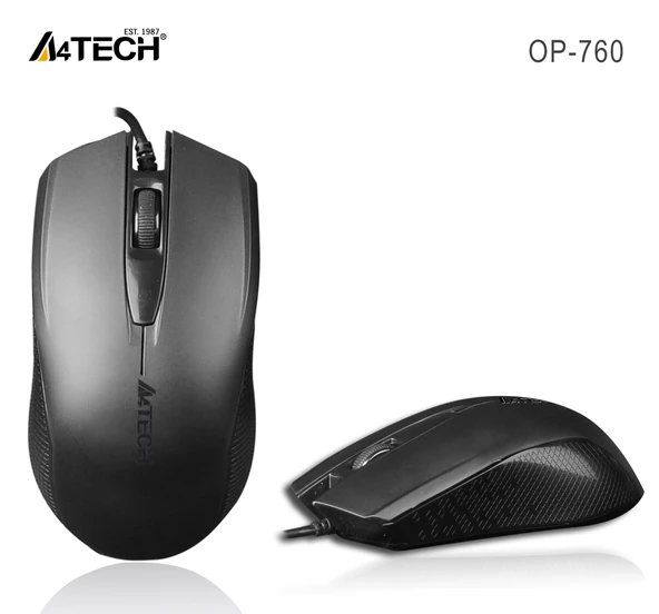 A4 TECH OP-760 USB SİYAH V-TRACK 1000 DPI MOUSE - 6