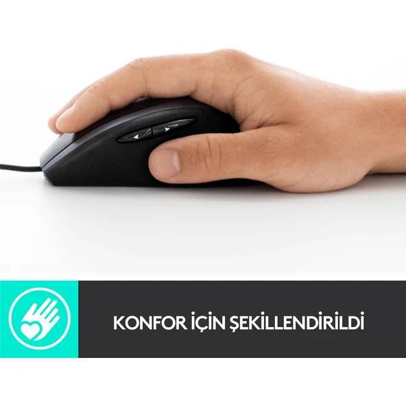 LOGİTECH M500S GELİŞMİŞ KABLOLU MOUSE - SİYAH 910-005784 - 3