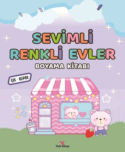 Sevimli Renkli Evler Boyama Kitabı - Resim 2