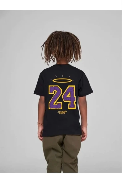 Çocuk Unisex Baskılı T-Shirt - Siyah - Resim 2