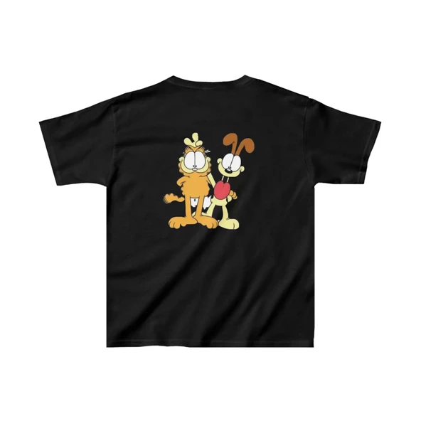 Çocuk Unisex Baskılı T-Shirt - Siyah - Resim 2