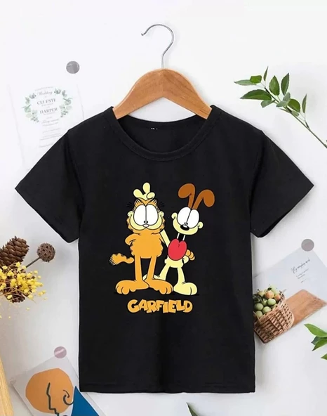 Çocuk Unisex Baskılı T-Shirt - Siyah ürün görseli 1