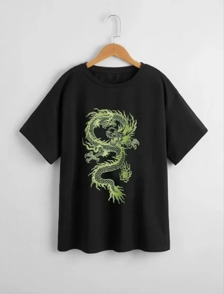 Çocuk Unisex Baskılı T-Shirt - Siyah ürün görseli 1