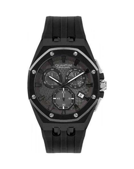 Quantum HNG949.652 Silikon Kordon Erkek Kol Saati Siyah ürün görseli 1