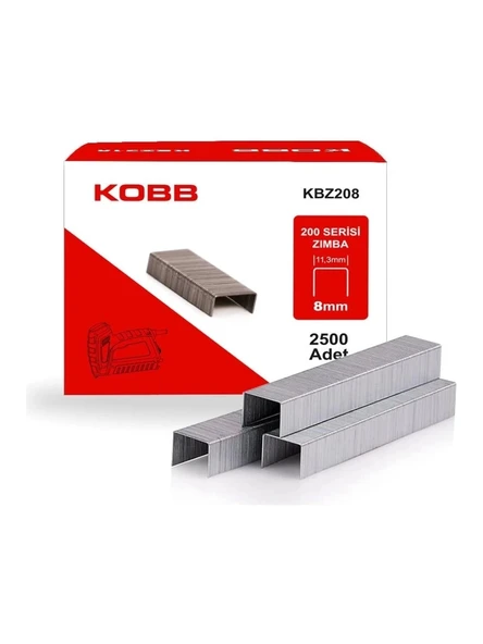 KOBB Kbz208 8mm 2500 Adet 200 Serisi Ağır Hizmet Tipi Zımba Teli - 4