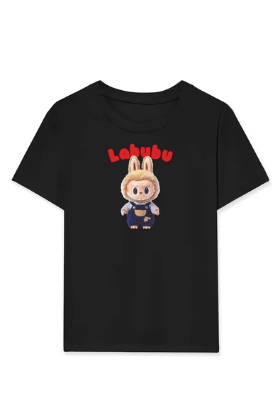 Kız Labubu Çocuk Baskılı T-Shirt - Beyaz ürün görseli 1