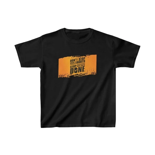 Unisex Çocuk Baskılı T-Shirt - Siyah ürün görseli 1