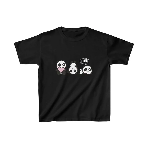 Unisex Çocuk Baskılı T-Shirt - Siyah ürün görseli 1
