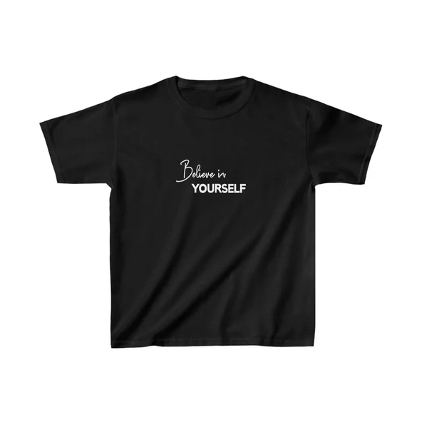 Unisex Çocuk Baskılı T-Shirt - Siyah ürün görseli 1