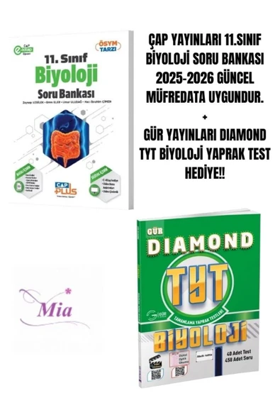 ÇAP YAYINLARI 11.SINIF BİYOLOJİ SORU BANKASI HEDİYELİ