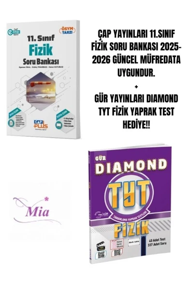 ÇAP YAYINLARI 11.SINIF FİZİK SORU BANKASI HEDİYELİ - 1