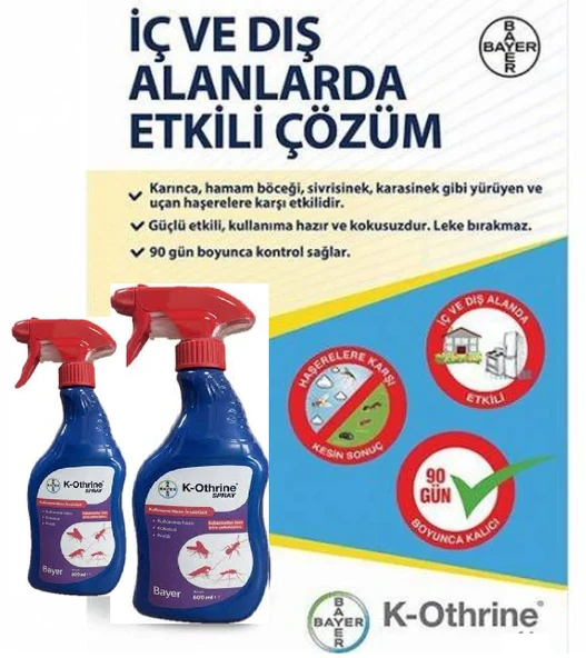 Haşere İlacı (K-othrine 500 ML) X 2 Adet (Kullanıma Hazır, Kokusuz Ve Pratik) -2026 - 1