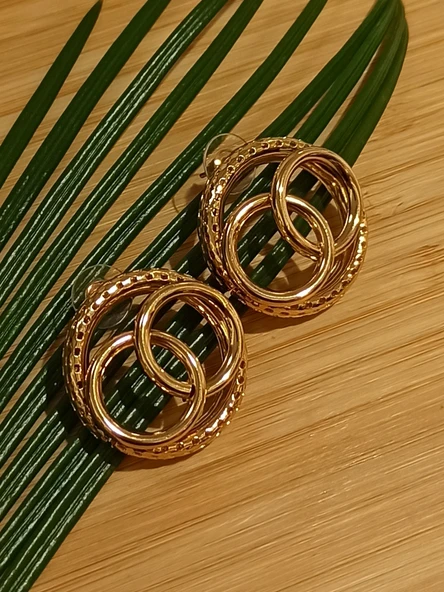 Monalisa Home Altın  Renk Lüks Gösterişli  Figürlü   Küpe ürün görseli 1