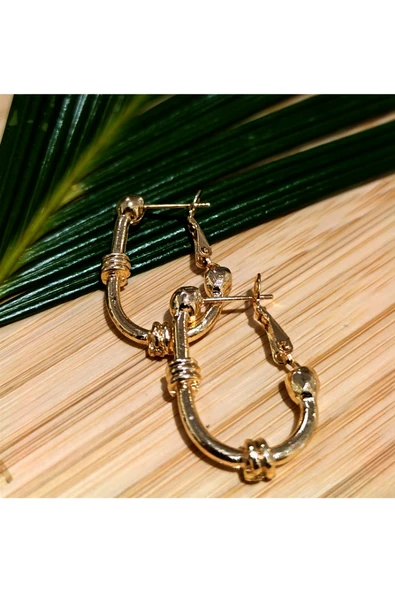 Monalisa Home Gold Renk Lüks Gösterişli Figürlü Küpe ürün görseli 1