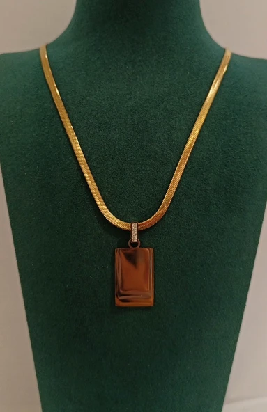 Monalisa Home Gold Renk Lüks  Figürlü Gösterişli Kolye ürün görseli 1