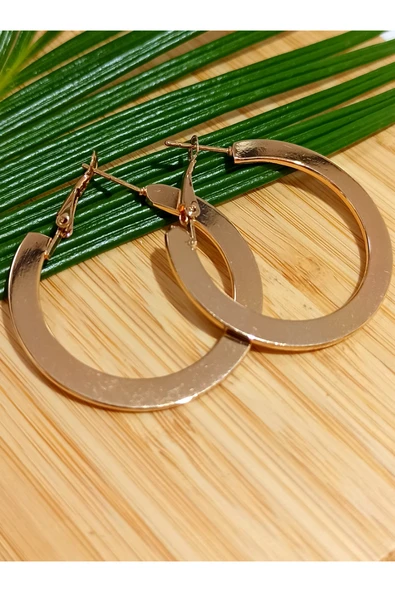 Monalisa Home Bronz Renk Lüks Gösterişli Figürlü Halka Küpe ürün görseli 1