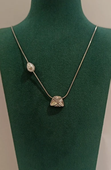 Monalisa Home Gümüş Renk Figürlü Gösterişli Kolye ürün görseli 1