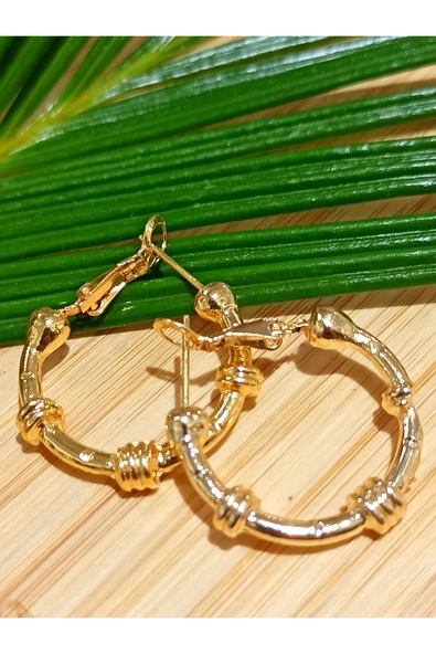 Monalisa Home Gold Renk Lüks Gösterişli Figürlü Halka Küpe ürün görseli 1